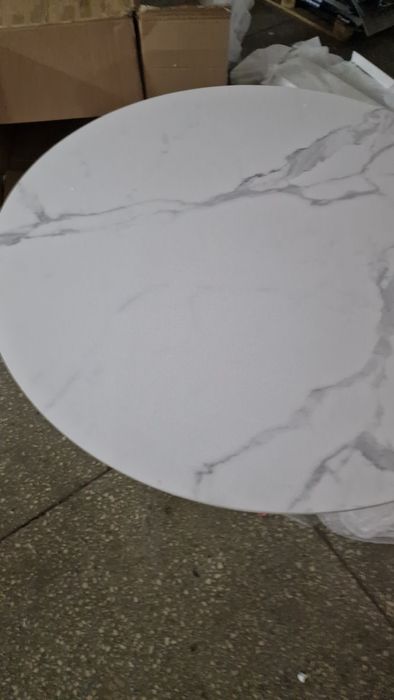 Stół do jadalni marmur zlote nogi glamour stół marmurowy 130 cm