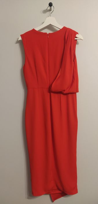 Sukienka MIDI  wizytowa czerwona ASOS 36 38