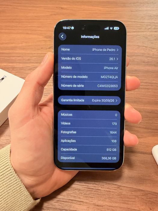 Iphone air 512 GB com magsafe air