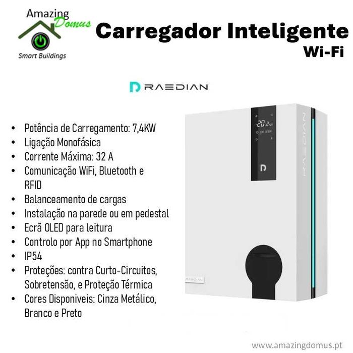 Carregador Carro Monofásico Wallbox para Veículos Elétricos PREMIUM