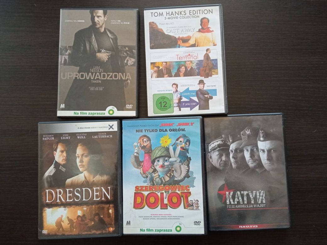 Kolekcja 7 filmów DVD Dolot Uprowadzona Katyń Tom Hanks