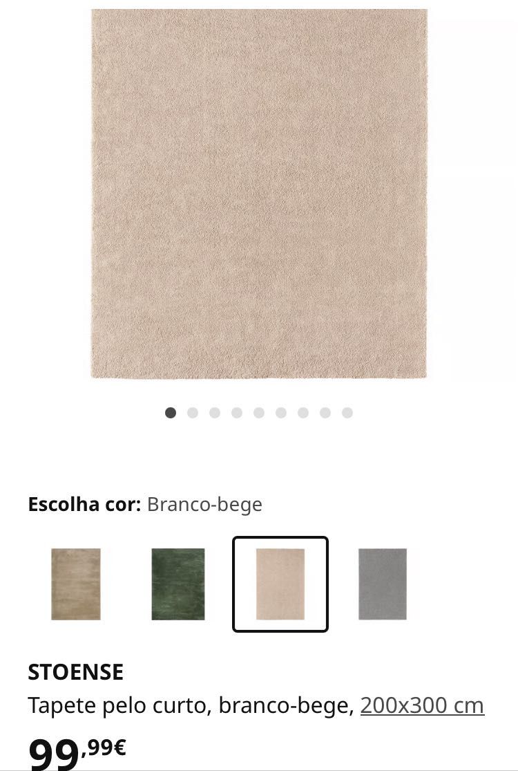 Carpete como nova Beje grande