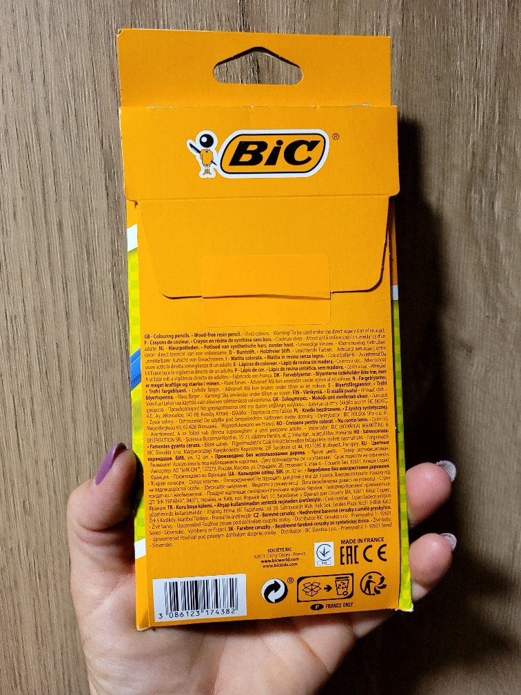 Bic kredki ołówkowe bezdrzewne 12 kolorów