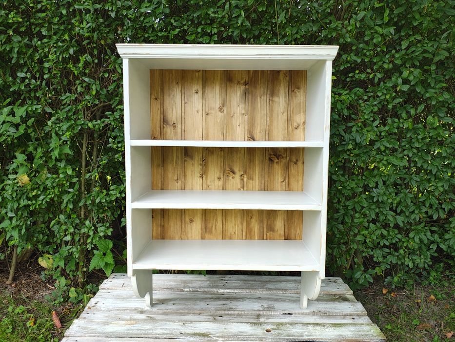 Półka kuchenna wisząca drewniana