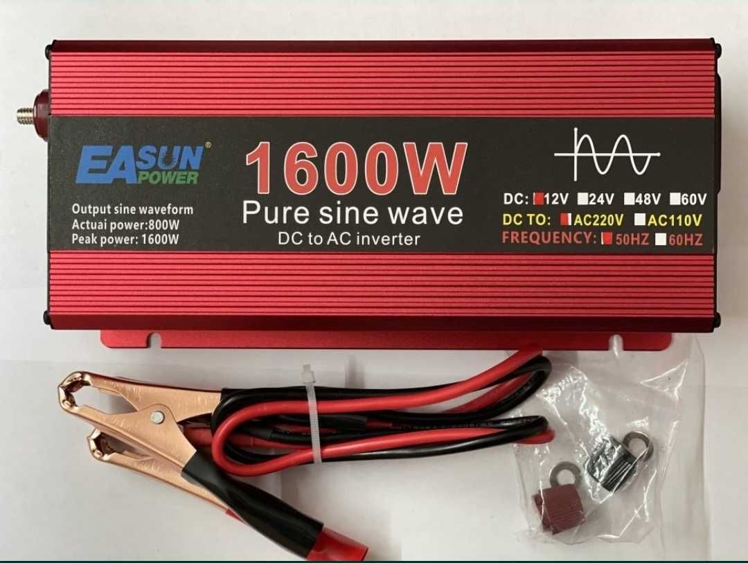 Инвертор / Преобразователь 12 - 220 EASun Power 1600w с ЧИСТЫМ синусом