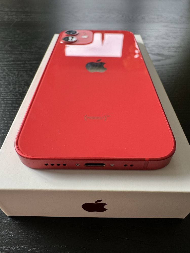 Iphone 12 mini 256gb, product Red, cały zestaw