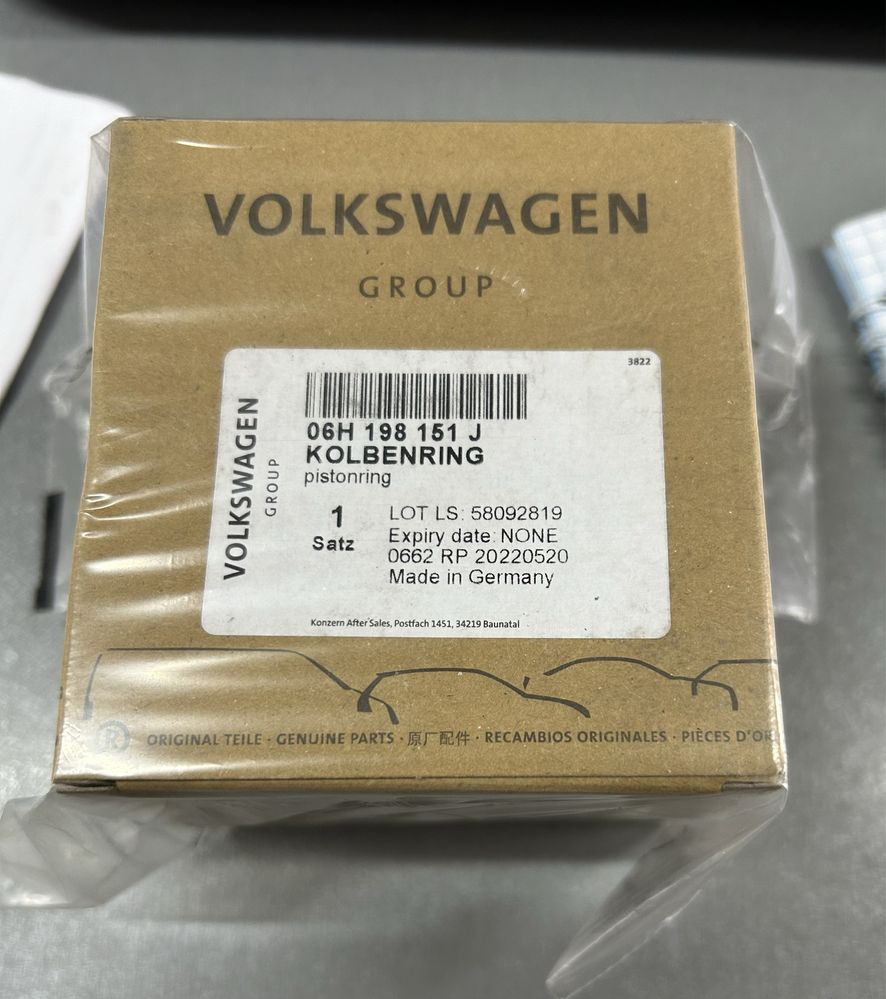 Поршневі кільця Volkswagen
