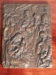 Medalha de bronze retangular, comemorativa do Natal de 1979.