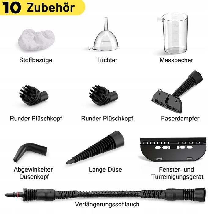 Myjka parowa wielofunkcyjna 1050W dezynfekcja bez chemii do domu  auta