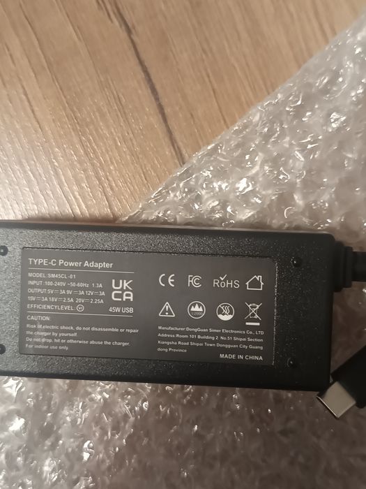 45W Uniwersalna ładowarka USB C typu C - zamiennik laptopa Acer itd