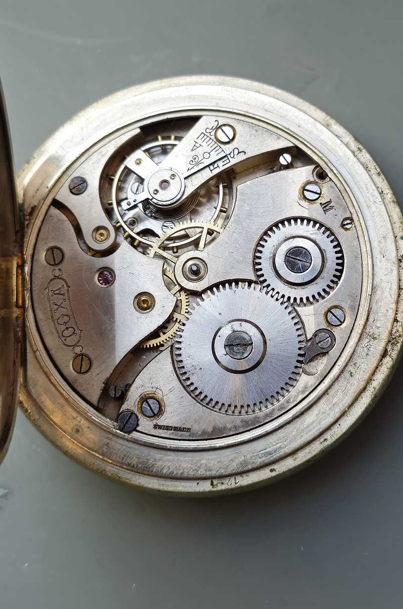Zegarek kieszonkowy Doxa, olbrzymi model, kolejowy