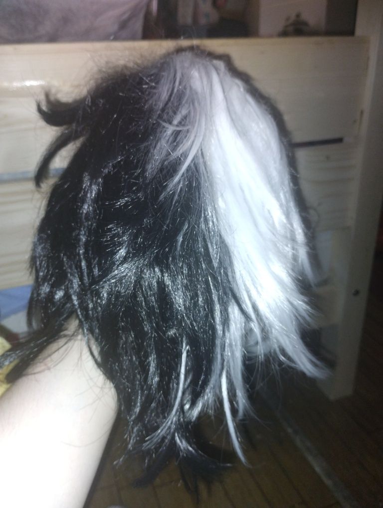 Peruka krótka biały czarny Monokuma danganronpa cosplay