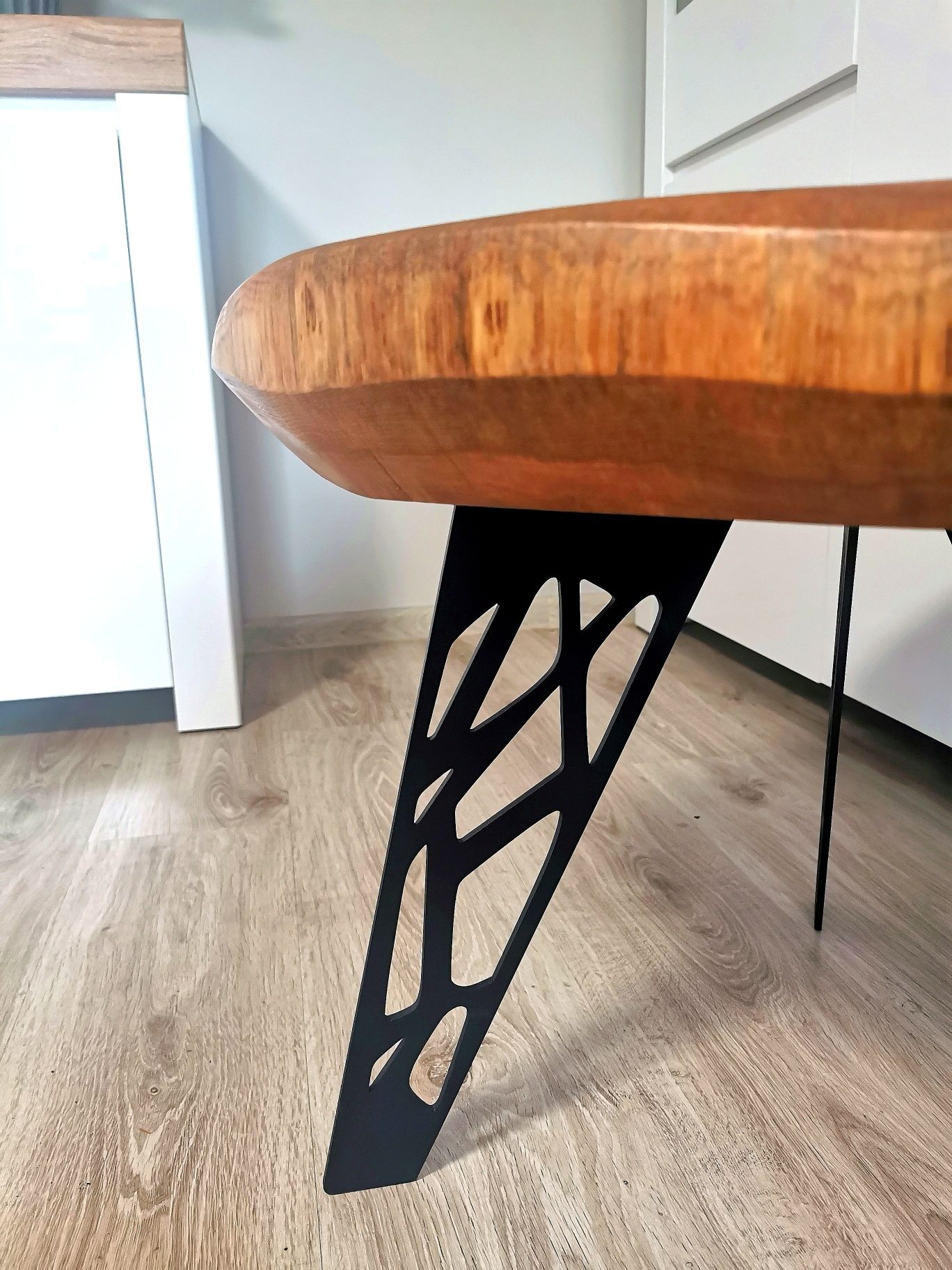 Stolik kawowy loft dąb okrągły