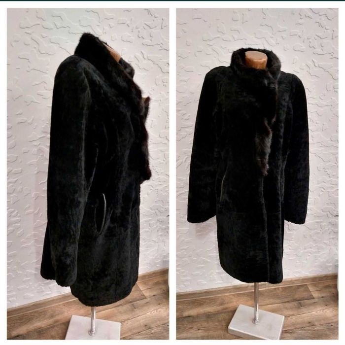 Натуральна шуба норка - мутон 52 розмір.