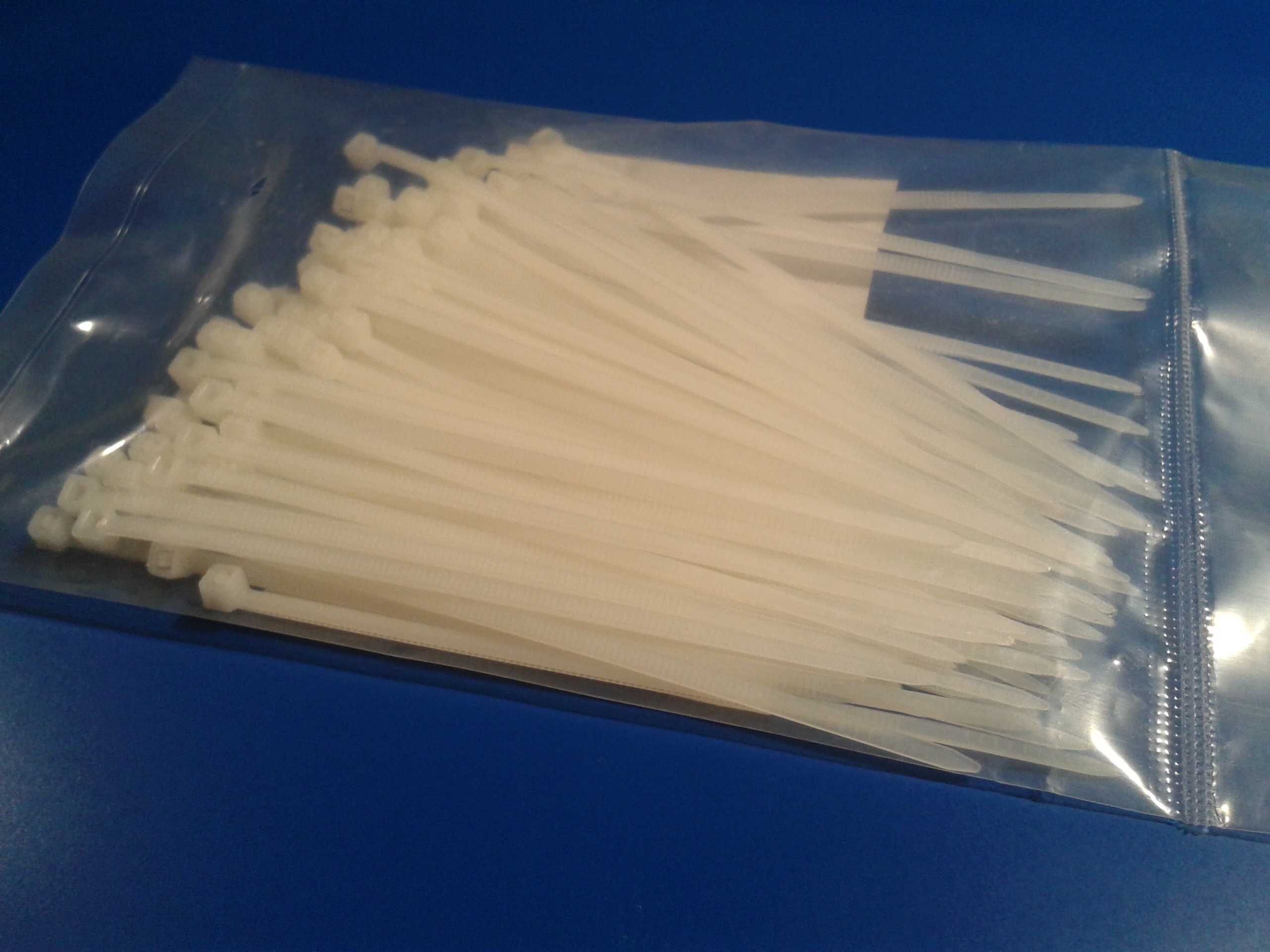 Opaski zaciskowe trytki 2,5x100mm zestaw 100 sztuk trytytki