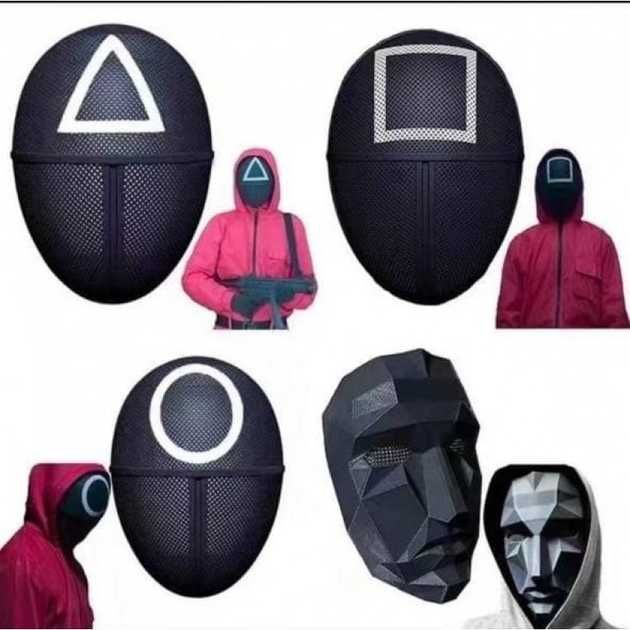 Маска Гра в кальмара в ассортименте ,Маска из сериала игра в кальмара