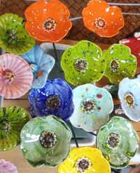 Flores de cerâmica