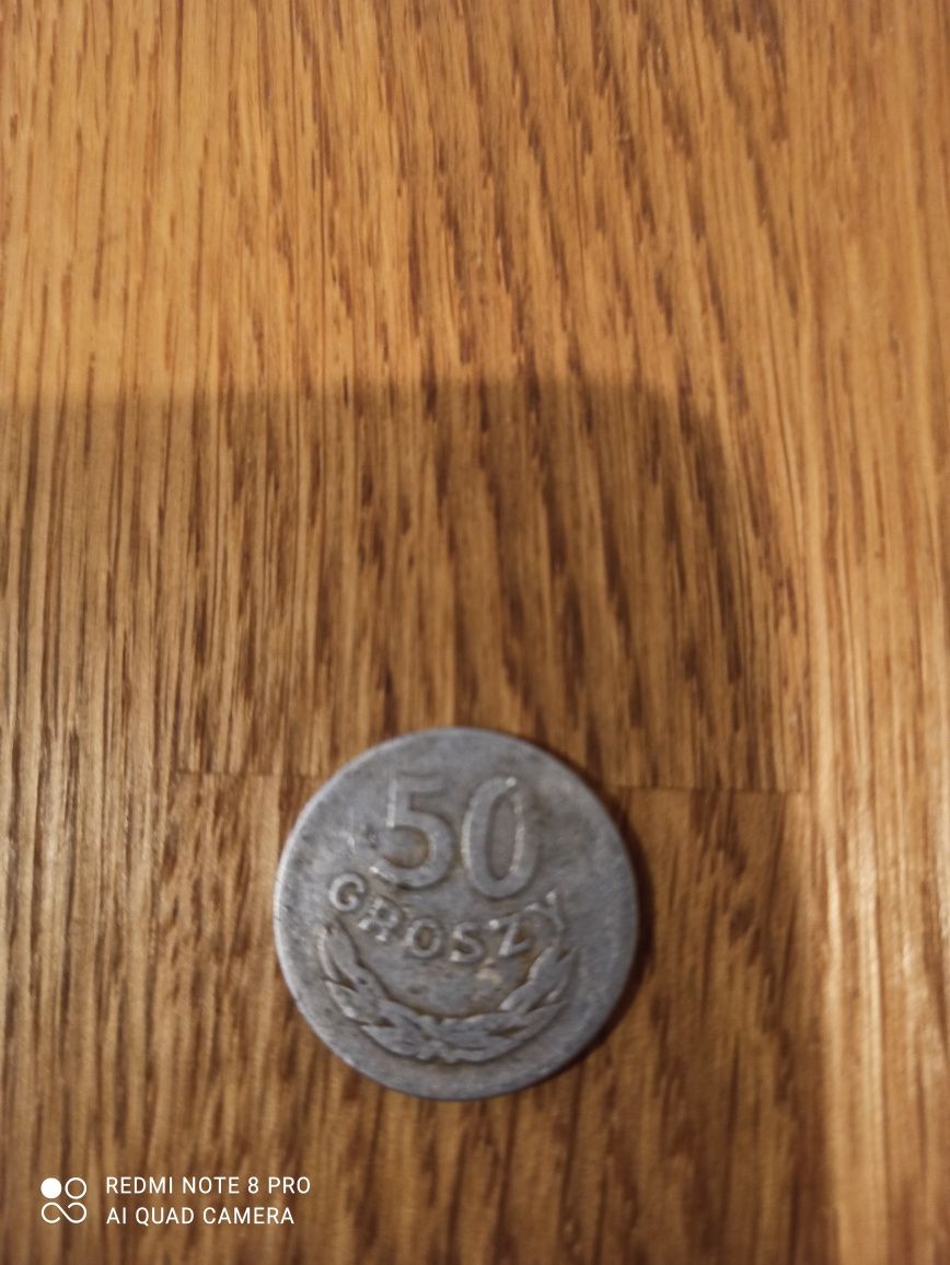 Moneta 50 groszy z 1949 roku