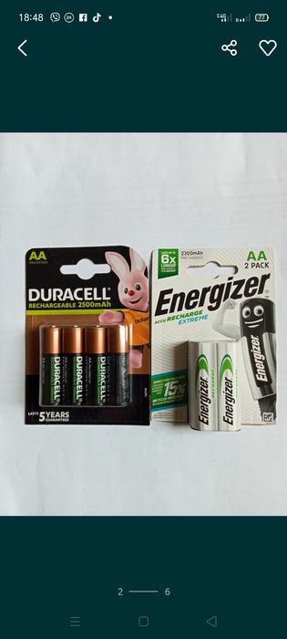 Продам аккумуляторы Duracell 2500