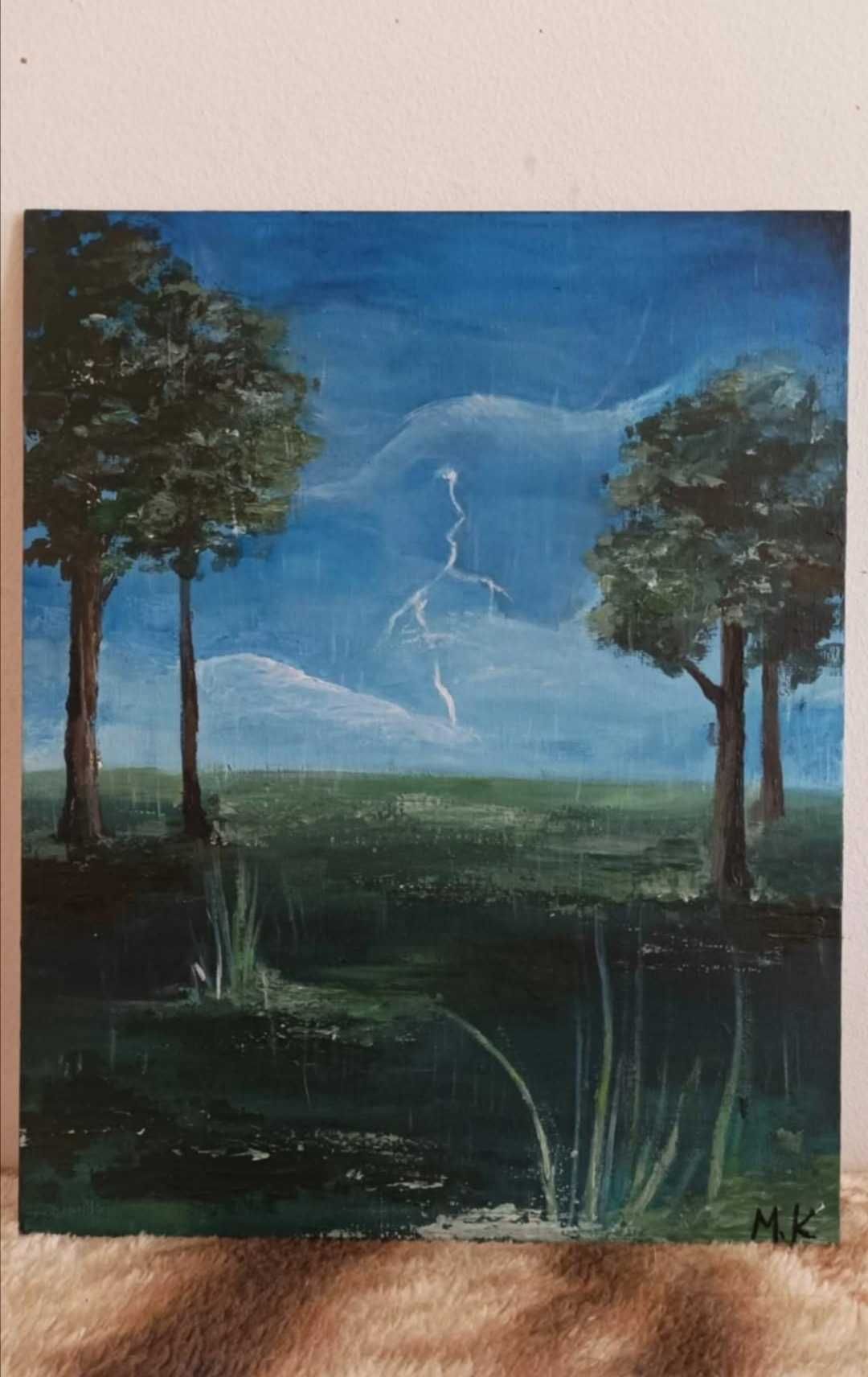 Obraz akryl, burza