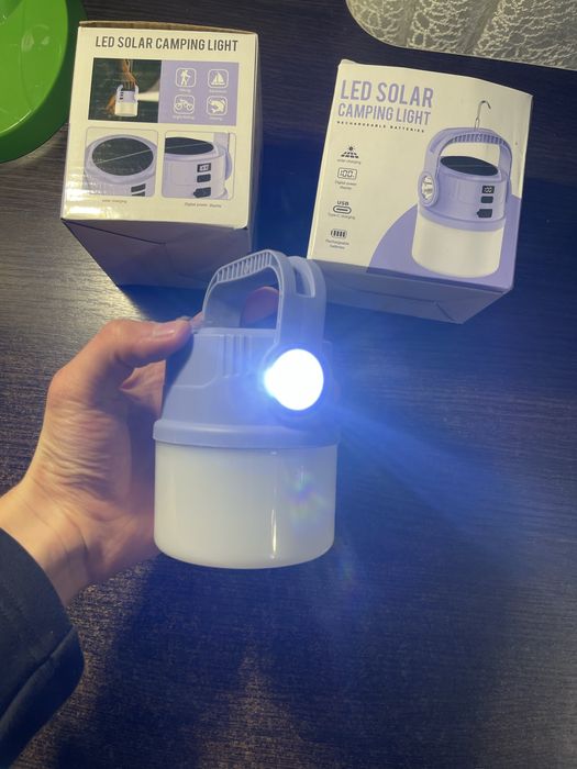 світлодіодна лампа Solar Camping Light. Купити лампу на акамуляторі, с