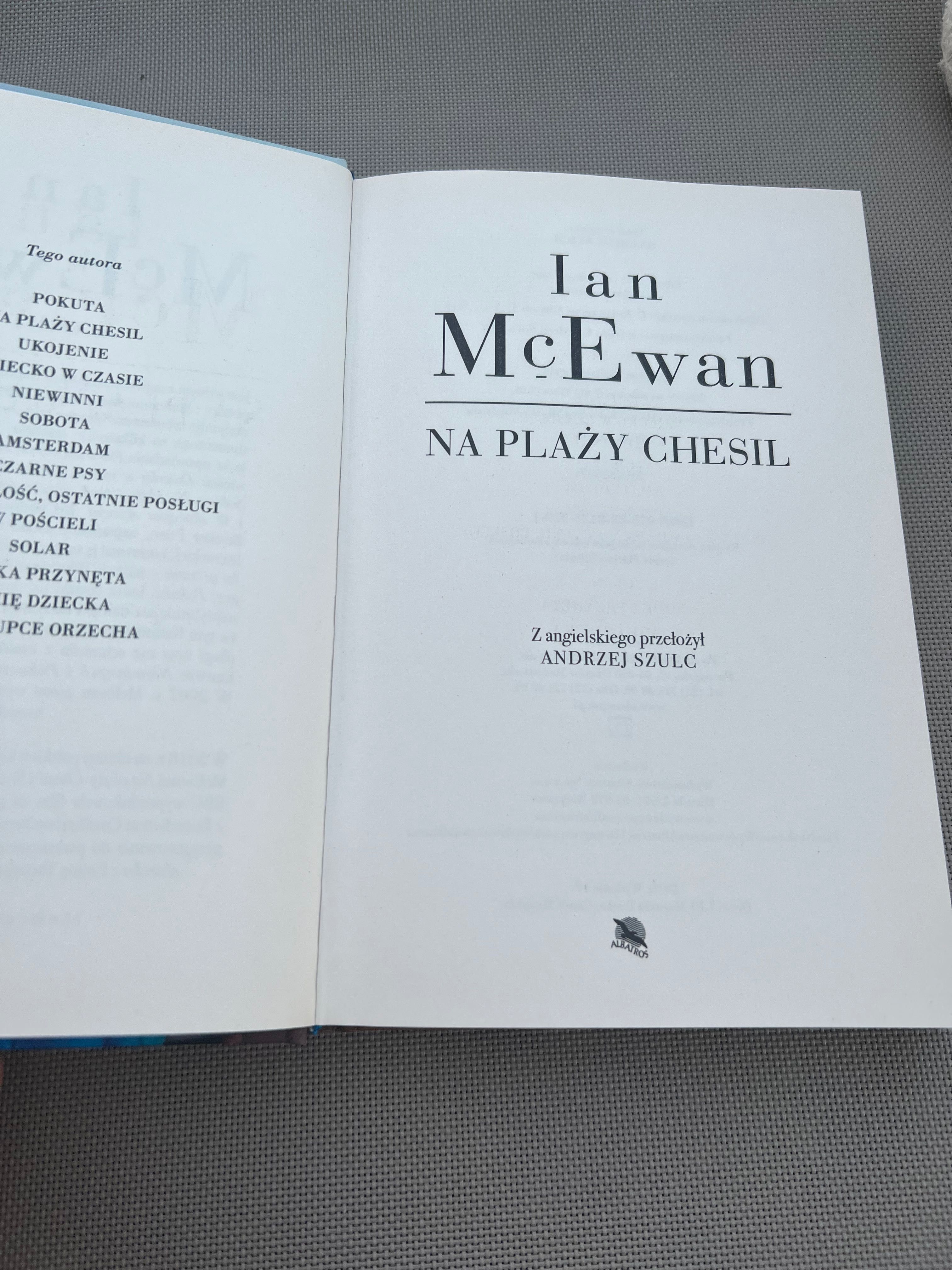 Ian McIwan na plaży Chesil książka