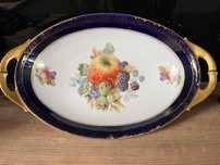 Porcelanowa owalna misa dekoracyjna Haviland
