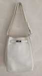 Oryginalne white leather hobo bag Hermes do Kelly