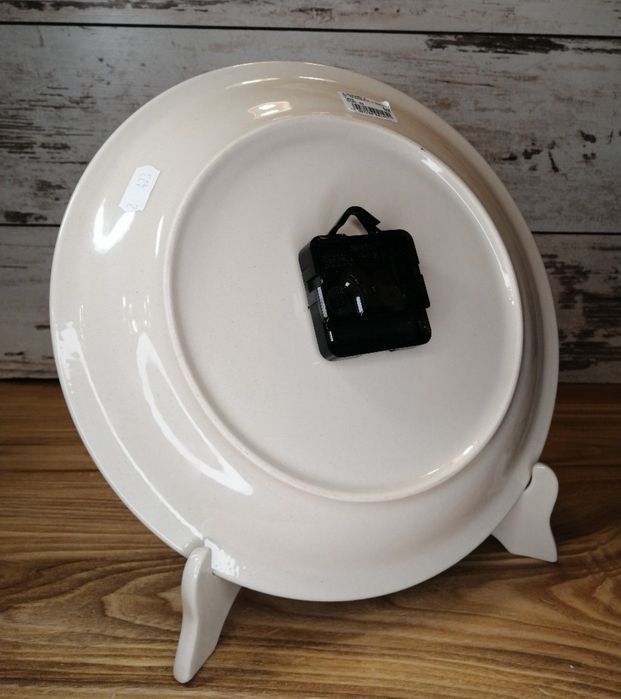 Zegar ścienny cichy ceramiczny 27,5 cm ceramika Bolesławiec Z.C.B.