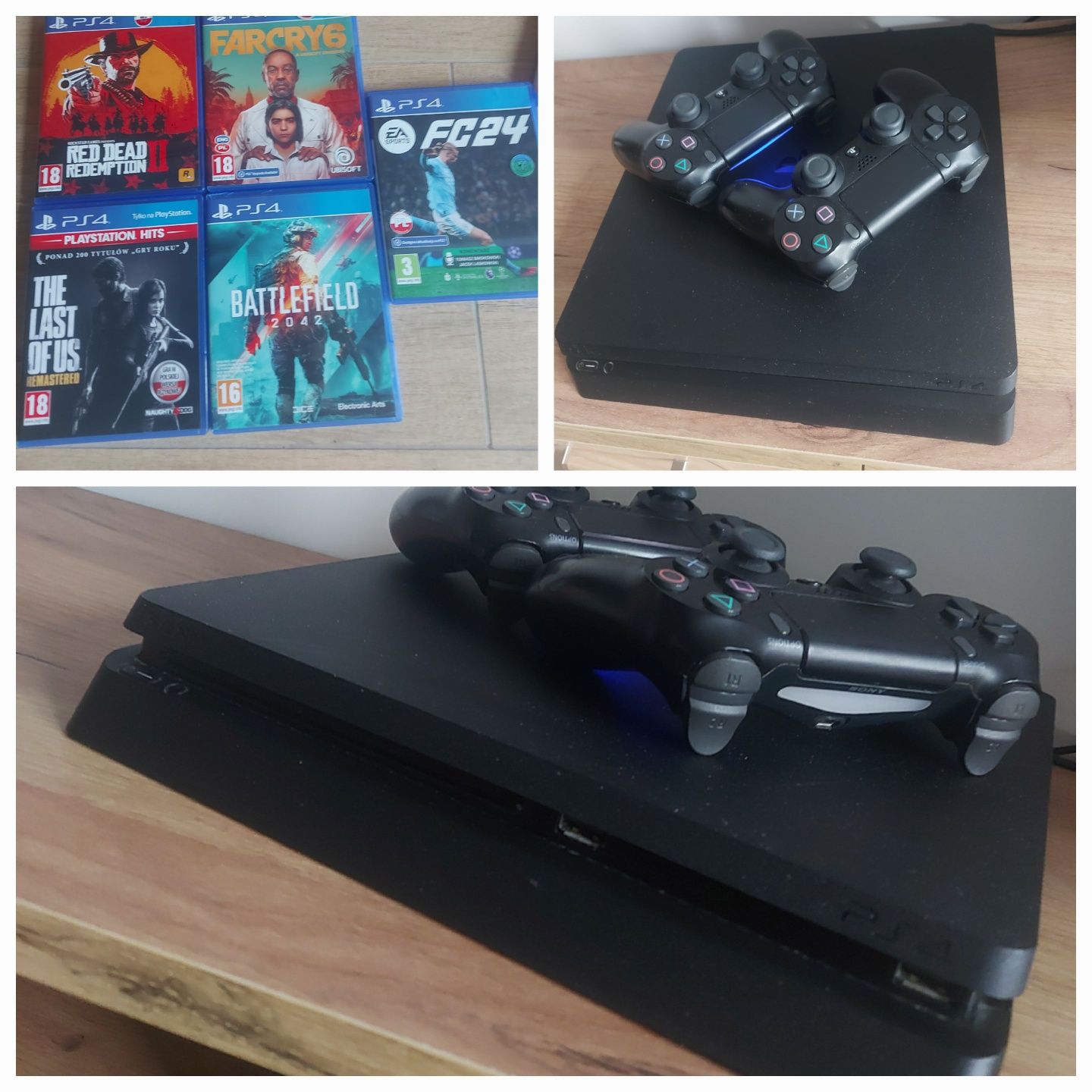 PS4 Slim 1TB + 2 pady