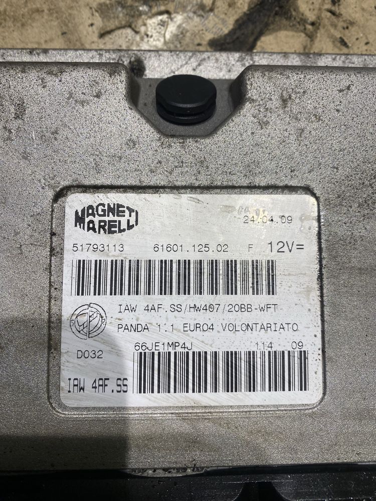 Zestaw startowy Fiat panda II 1.2 sterownik kluczyk stacyjka