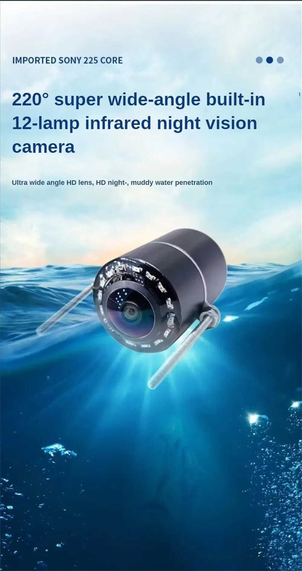 Fish Finder Lokalizator ryb kamera wyświetlacz LCD 4.3
