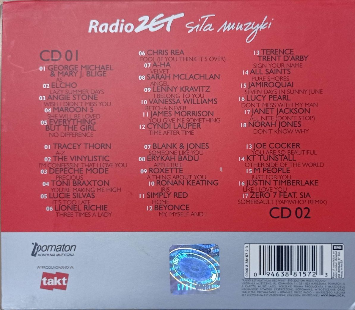 Radio Zet Red Wine płyta 2CD muzyka składanka Romantyczna na randkę