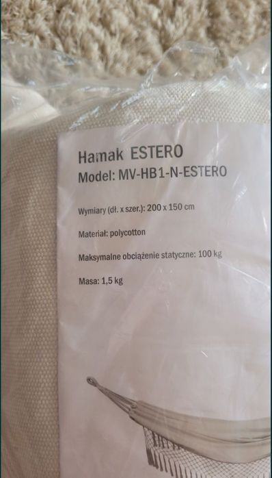 Nowy hamak boho beżowy