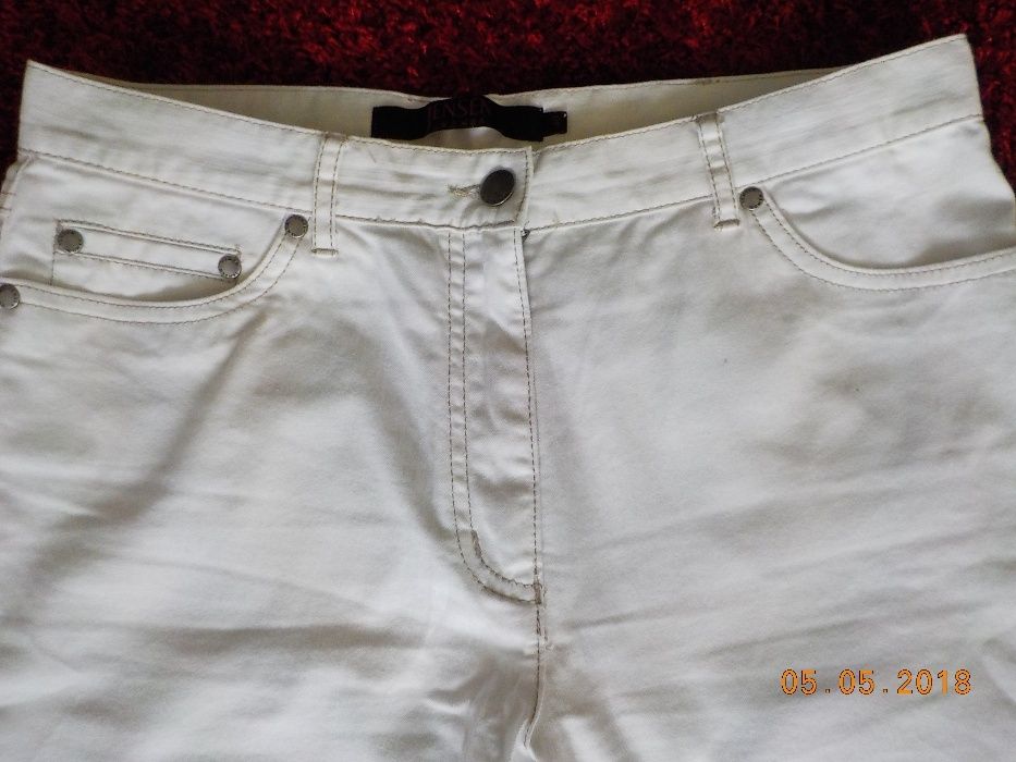 Spodnie jeansowe białe .Piękne ,założone 2 x.rozm.40