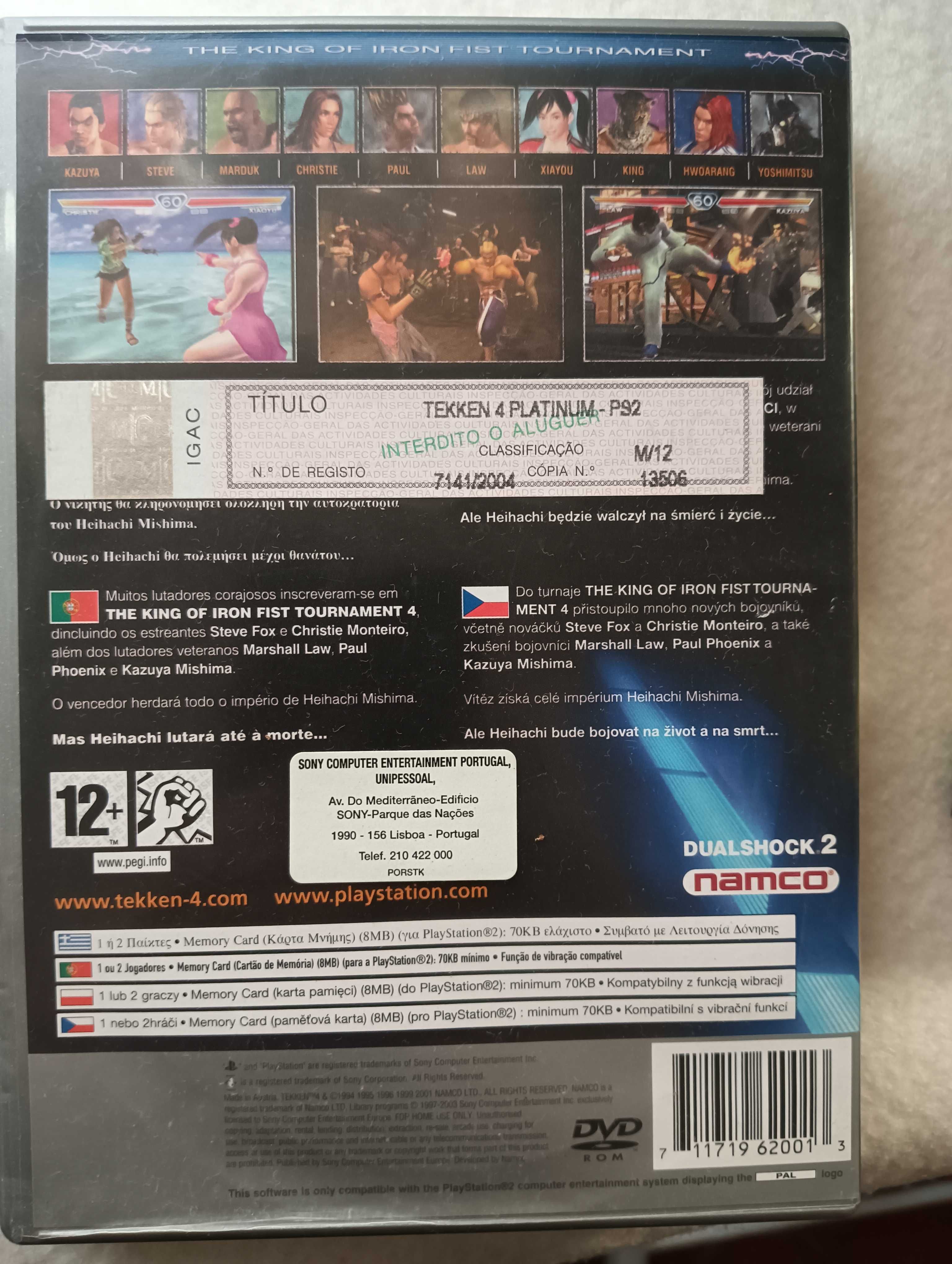 Jogo PS2 Tekken 4