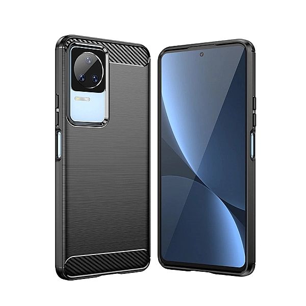 Carbon Case etui Xiaomi Poco F4/5G elastyczny silikonowy karbonowy pok