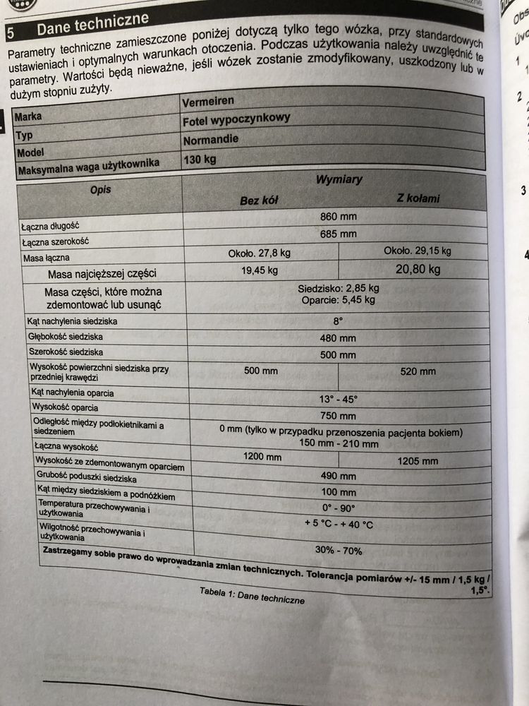 Fotel geriatryczny/wypoczynkowy