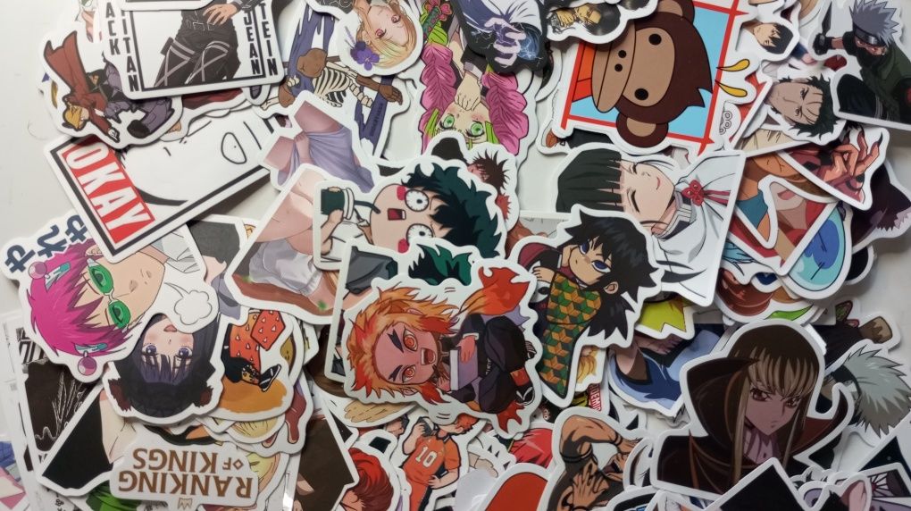 Аниме наклейки стикеры арты опт 300шт. Anime stickers