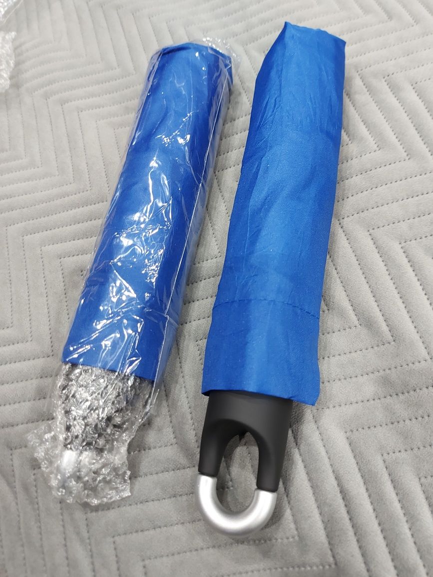 Parasolki zestaw składane z zaczepem Nowe 2 sztuki kobaltowe