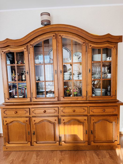 Kredens witryna dębowa