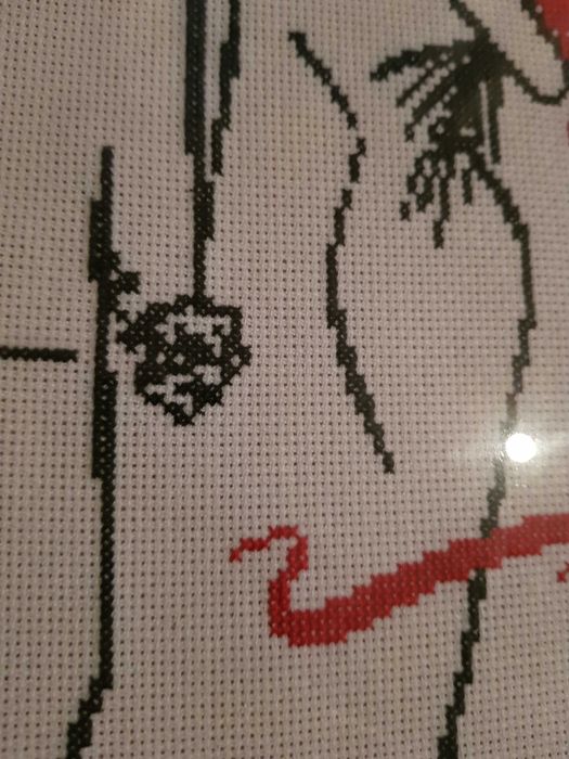 Картина вышита крестиком Пара