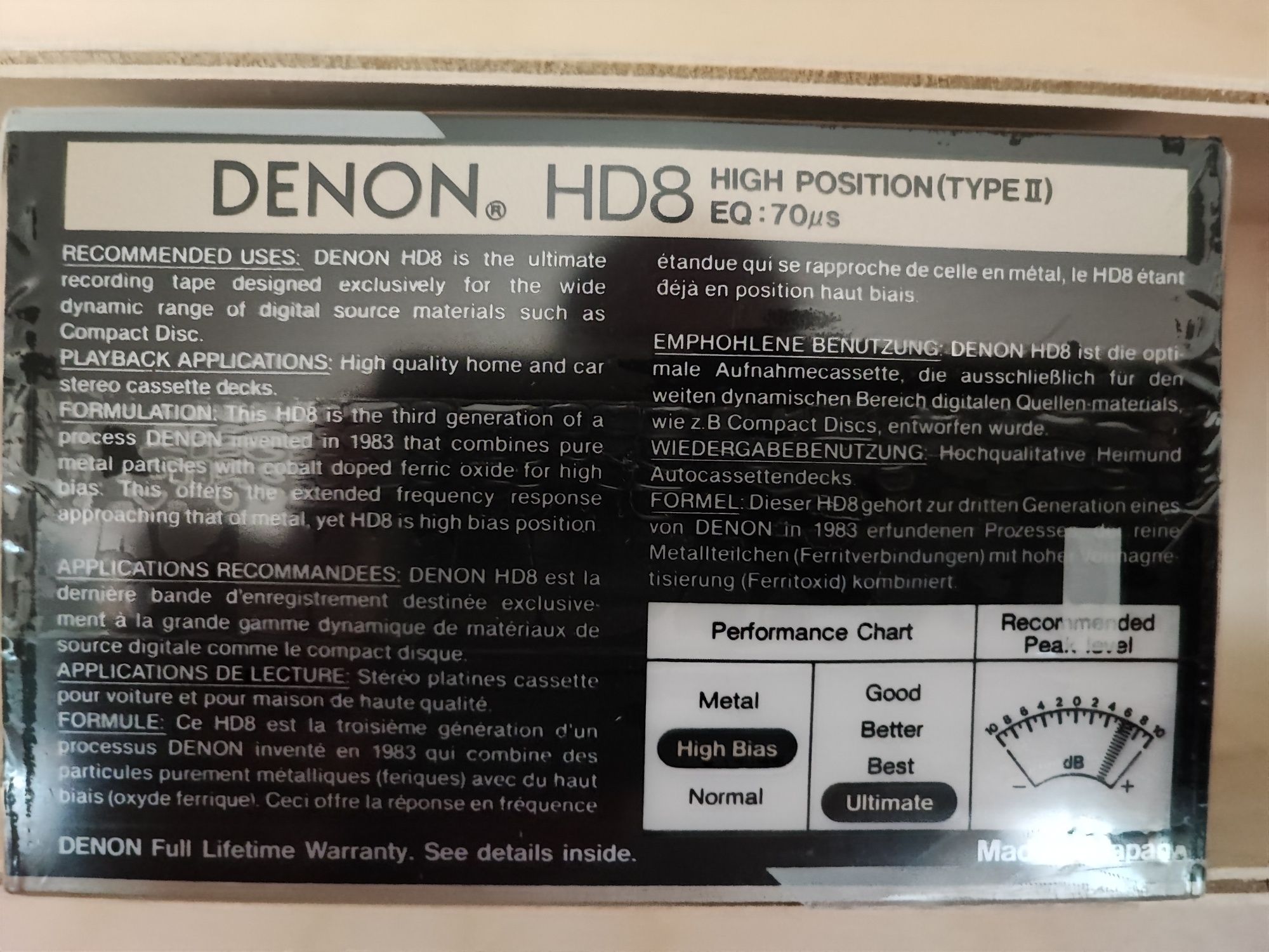 Cassette Denon HD8 C90