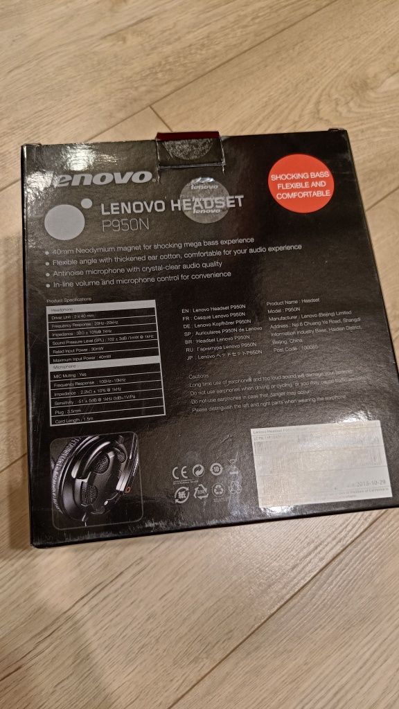 Headset Lenovo zestaw słuchawkowy P950N