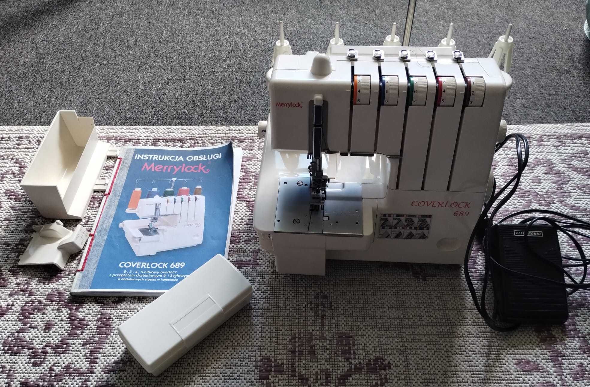 Merrylock Coverlock 689 maszyna do szycia overlock renderka