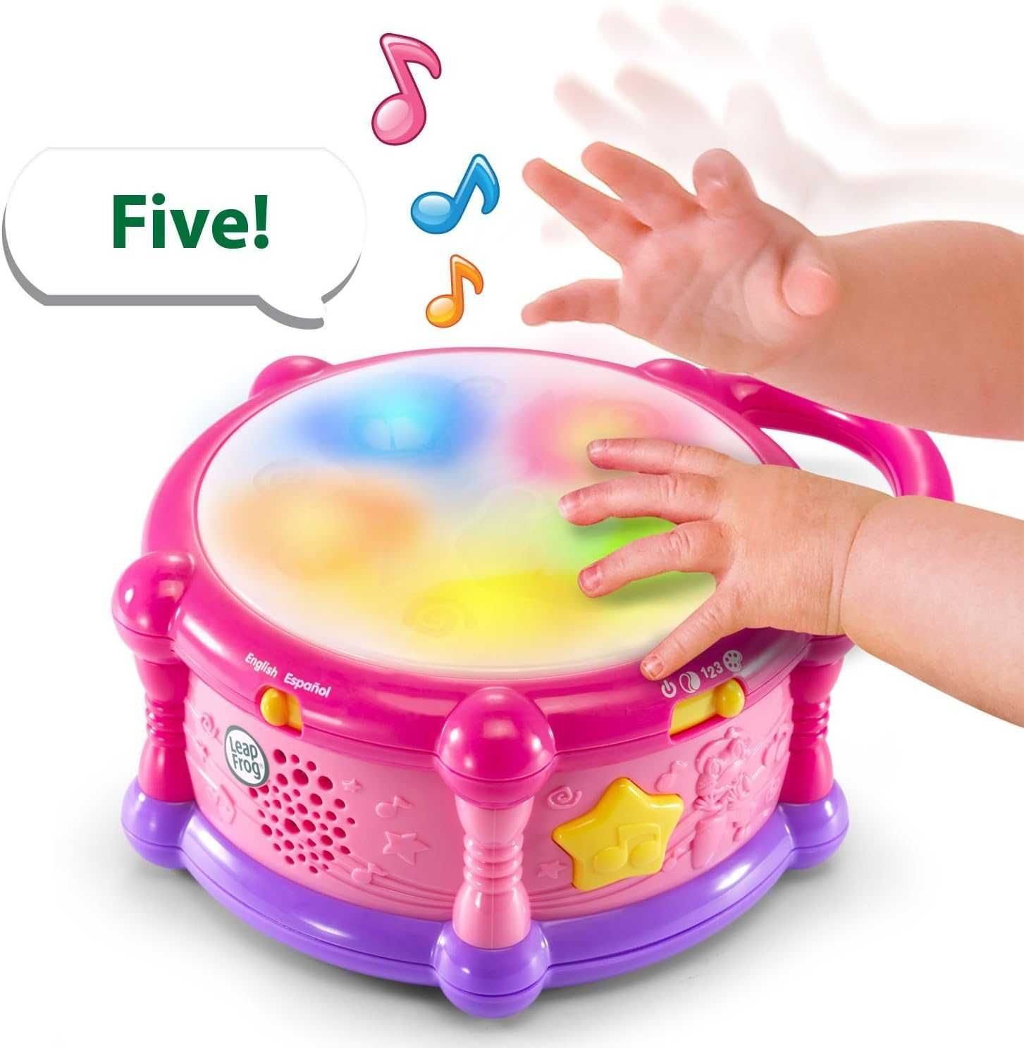 LeapFrog Learn Groove Color Play Drum Bilingual, Pink. Рожевий барабан