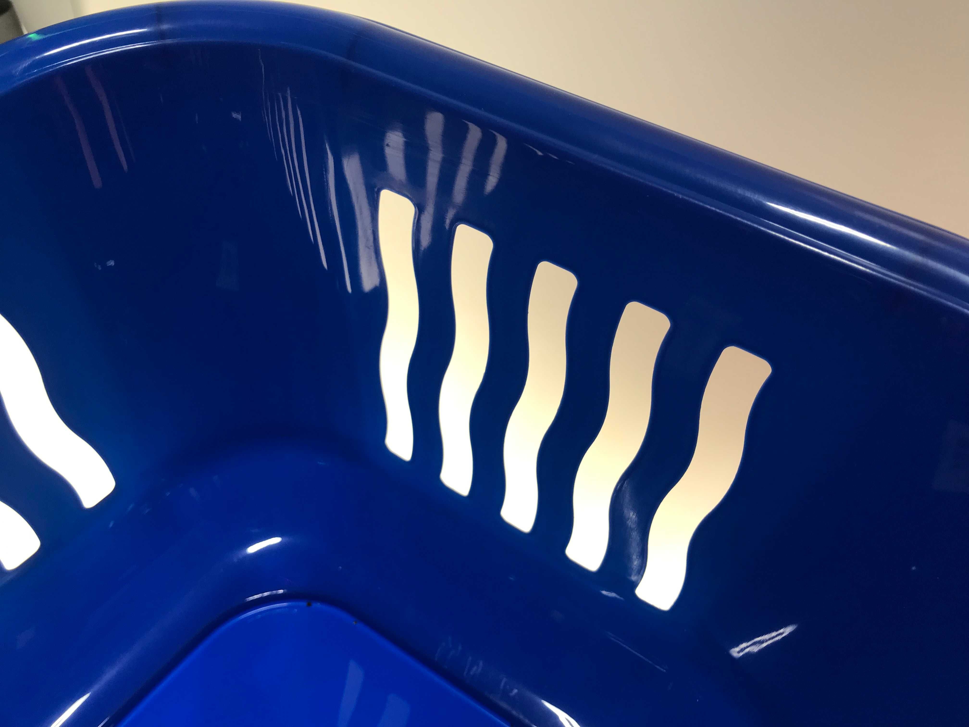 Nowy Koszyk Plastikowy Niebieski ORGANIZER Pojemnik AŻUROWY XL 30L