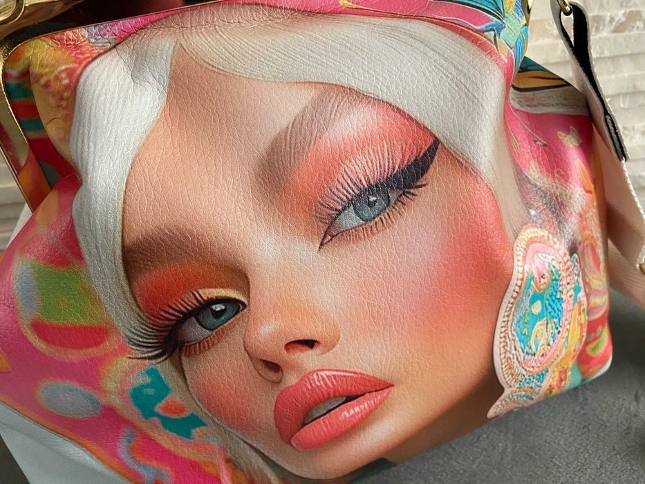 Massimo Contti  torebka listonoszka z printem 2 paski