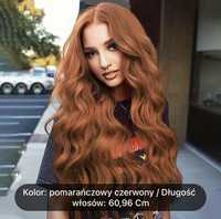 Włosy długie falowane rude Jak naturalne PREMIUM