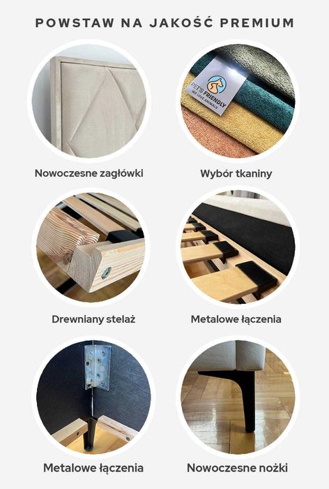 Łóżko tapicerowane młodzieżowe, dla chłopca lub dziewczynki 90x200